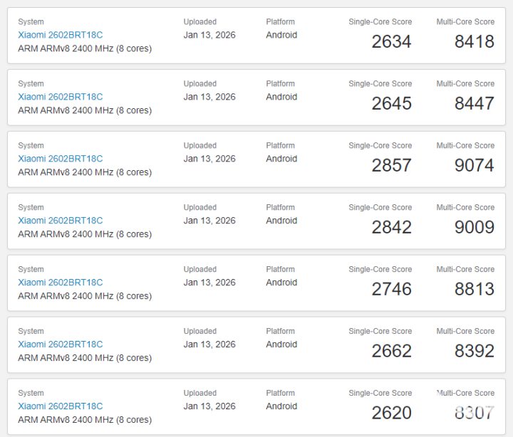 新款旗舰芯片跑分曝光，性能对标骁龙8 Gen5(图1)