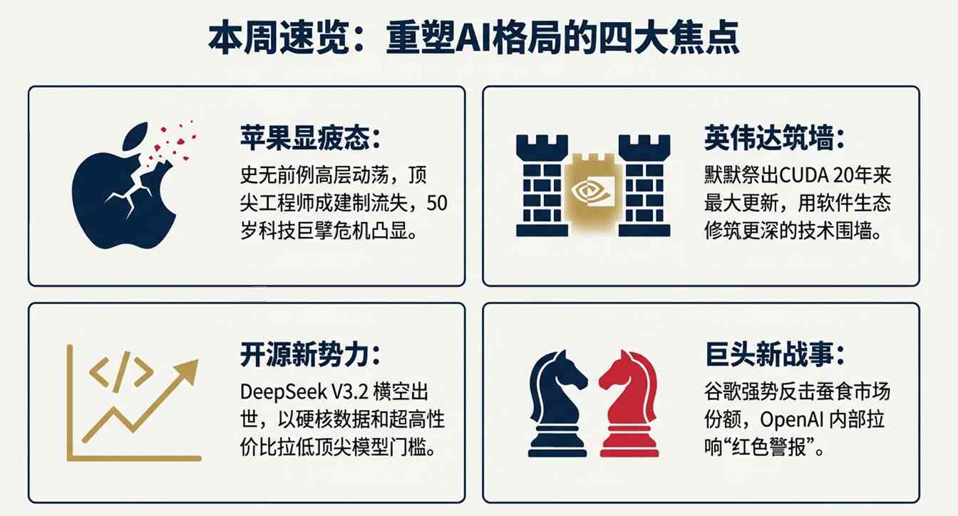 AI领域格局生变：苹果失血，英伟达升级生态，DeepSeek