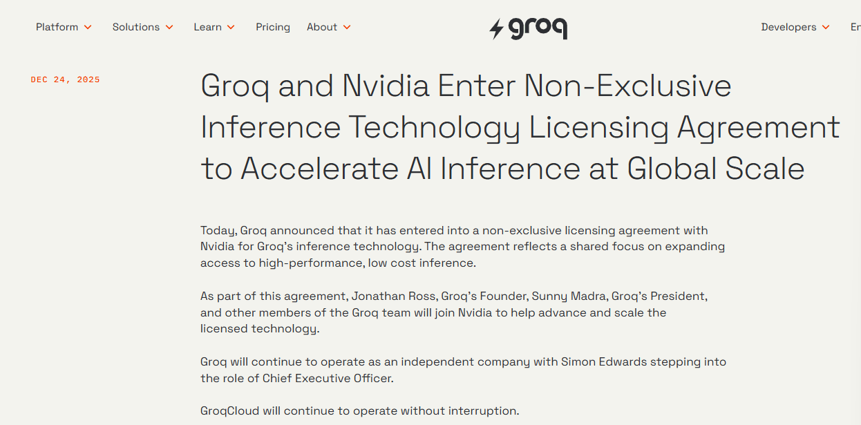 英伟达200亿收购Groq核心团队，断绝AI推理竞争威胁(图2)