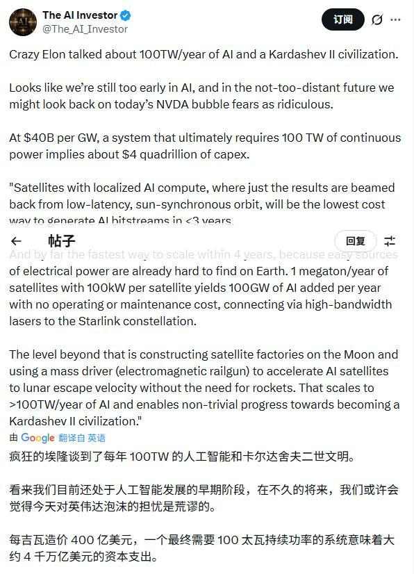 马斯克太空算力计划引发热议,人类或将迈入新文明阶段(图12) 马斯克太空算力计划引发热议,人类或将迈入新文明阶段(图12)