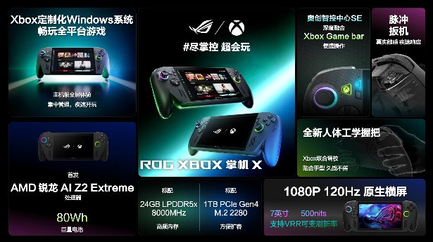 ROGXBOX掌机X发布｜纯血XBOX生态掌机全攻略(图2)