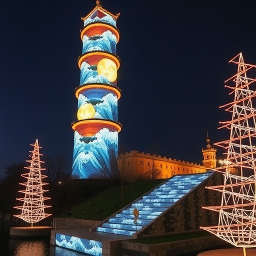 明月逐波、光影耀塔——巴可助力园博园永定塔投影秀(图7)