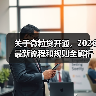 关于微粒贷开通，2026最新流程和规则全解析（图2）