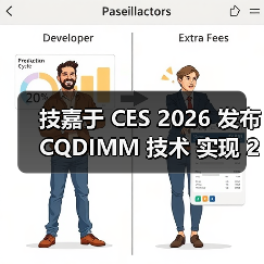 技嘉于 CES 2026 发布CQDIMM 技术 实现 256GB 满载 DDR5-7200 极限性能（图4）
