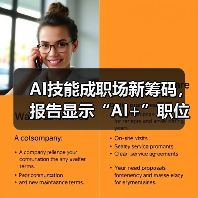 AI技能成职场新筹码，报告显示“AI+”职位比普通职位一年多赚7.8万（图1）
