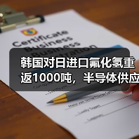 韩国对日进口氟化氢重返1000吨，半导体供应链如何应对？