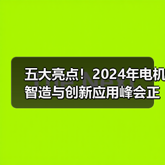 五大亮点！2024年电机智造与创新应用峰会正式启动（图4）